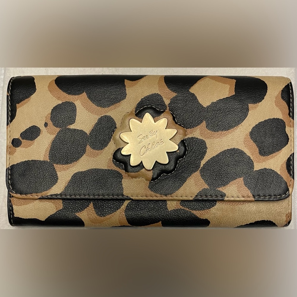 “See By Chloe” Authentic Vintage Leopard Print Long Wallet